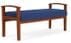 Amherst Wood Frame 2 Seat Bench  in Standard Fabric or Vinyl