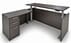 Charcoal Adjustable Height Rectangular Front L-Shaped Desk