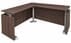 Columbia Walnut Fully Height Adjustable Executive L-Shaped Desk w/6 Drawers - 71