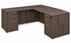 Columbia Walnut Bow Front L-Shaped Desk w/6 Drawers - 71