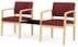 Lenox 2 Chairs w/Connecting Center Table in Upgrade Fabric or Healthcare Vinyl