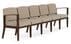 Amherst Wood Frame 5 Seat Sofa  in Upgrade Fabric or Healthcare Vinyl