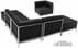 Black Tufted Modular 3-Seat Sofa