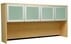 Maple U-Shaped Reception Desk w/Frosted Glass Panel & Hutch