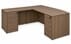 Urban Walnut Bow Front L-Shaped Desk w/6 Drawers - 71
