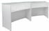 2-Person Curved Glass Top Reception Desk in Charcoal or White - 9' Wide