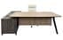 8'W Contrasts Rustic Executive L-Desk with Storage