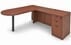 Cherry Peninsula L-Shaped Desk