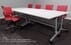 Flip & Stow Mobile Training Tables w/Privacy Panel - 60
