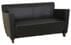 Office Star SL8472 Black Leather Love Seat