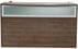 Rectangular Modern Walnut Reception Desk w/Frosted Glass Panel