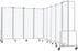 17.5'W x 6'H Frosted Acrylic Folding Mobile Room Divider
