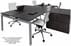 4-Person Collaborative Open Office Benching Workstation w/48