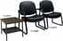 500 lbs. Capacity Antimicrobial Black Vinyl Guest Chair without Arms