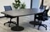 8' x 4' Boat Shaped Table with Steel Disc Bases - Other Sizes Available