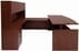 Adjustable Height Bow Front U-Shaped Desk w/Hutch in Cherry