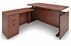 Cherry Adjustable Height Bow Front L-Shaped Desk
