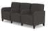Siena 3 Seat Sofa w/ Center Arms in Upgrade Fabric or Healthcare Vinyl