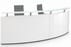 2-Person Modern High Gloss White Curved Reception Desk