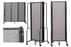 6'W x 6'H Fabric Folding Mobile Room Divider