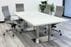 8' x 4' Modular Rectangular Conference Table w/ Steel Dual Column Bases - See Add-On Sections Below