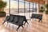 Ascend Steel Public Seating Series - 2-Seat Beam Seater in Black Shadow