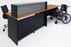 Glass Top Wheelchair Accessible Reception Desk in Cherry