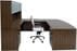 Modern Walnut Conference U-Shaped Workstation w/Hutch