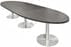 12' x 4' Oval Disc Base Conference Table