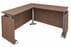 Urban Walnut Fully Height Adjustable Managers L-Shaped Desk w/6 Drawers - 63