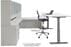  White Electric Lift Adjustable Height U-Desk w/Hutch