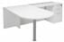 White Peninsula L-Shaped Desk 