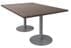 6' x 4' Modern Walnut Disc Base Conference Table with 4 Mesh Back Chairs Set