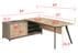 8'W Contrasts Rustic Executive L-Desk with Storage
