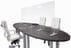 Adjustable Conference Table Clear Acrylic Safety Barrier - Sets up 8', 10' or 12' long!  - IN STOCK!