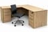 Beaumont Executive L-Shaped Desk w/6 Drawers - 71