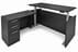 Black Adjustable Height Manager's L-Shaped Desk