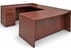 Cherry Laminate Bow Front U-Workstation 