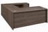Columbia Walnut Rectangular U-Shaped Workstation - 71