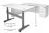 Pneumatic Lift Height Adjustable Managers U-Desk  in White