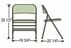 Triple Brace Fabric Padded Steel Folding Chair - 300 lb Capacity