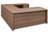 Urban Walnut Rectangular U-Shaped Workstation - 71