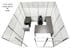 10' x 10' x 7'H White Laminate Modular Office with Clear Glass Front - Starter Cubicle