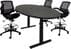 Adjustable Electric Lift 8' x 4' Oval Conference Table