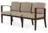 Amherst Wood Frame 3 Seat Sofa in Upgrade Fabric or Healthcare Vinyl