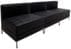 Black Tufted Modular 3-Seat Armless Sofa