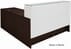 Emerge Glass Top L-Shaped Reception Desk w/Drawers & LED Light - 66