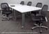 Mobile Industrial Steel Leg Conference Table - 6'x4' / 8'x3' Table - See Other Sizes