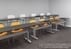 Pneumatic Adjustable Height Classroom/Training Room Mobile Table- 60