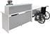 White Glass Top Wheelchair Accessible Reception Desk